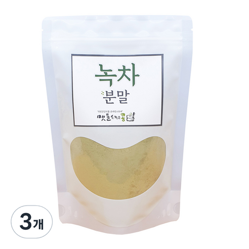 맷돌속작은콩 녹차 분말, 3개, 500g, 1개입