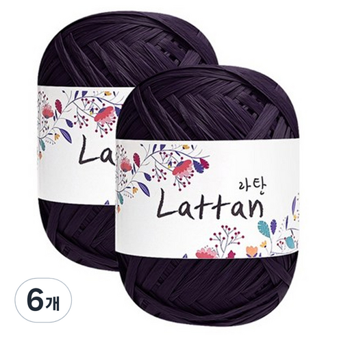 yarna 라탄 2볼 라피아실 40g, 23번(무광), 6개