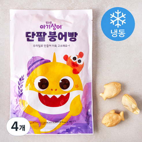 핑크퐁 아기상어 단팥 붕어빵 (냉동), 500g, 4개