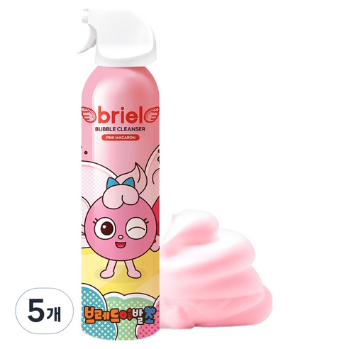 디보트브리엘 핑크 마카롱 버블 바디클렌저 딸기향, 200ml, 5개
