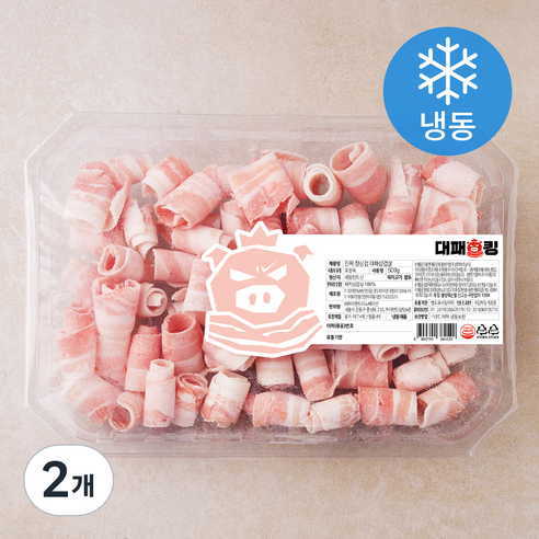 대패킹 진짜 정삼겹 대패삼겹살 (냉동), 500g, 2개