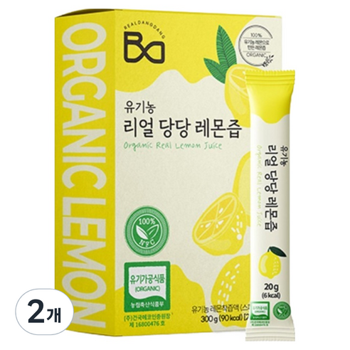 리얼당당 유기농 레몬즙 15p, 300g, 2개