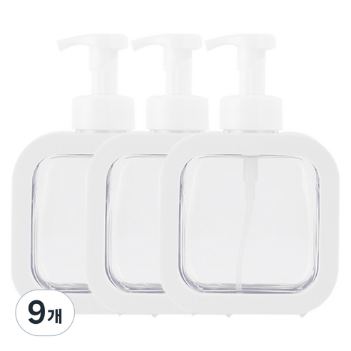 아리코 핸드워시 거품용기 디스펜서 300ml, 화이트, 9개