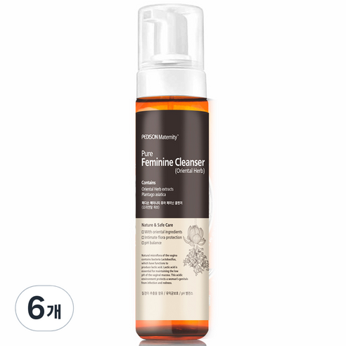 페디슨 퓨어 페미닌 오리엔탈 허브 여성 청결제 거품형, 200ml, 6개