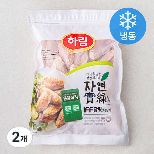 하림 동물복지 인증 자연실록 IFF 닭윙 (냉동), 800g, 2개 800g × 2개 섬네일