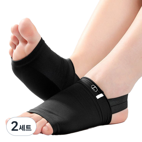 발보호 아치패드 양발착용 세트 블랙, 2세트