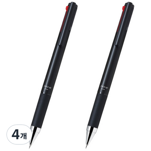 파이롯트 다기능 젤잉크 쥬스업 3색 다색펜 0.4mm, 블랙, 4개