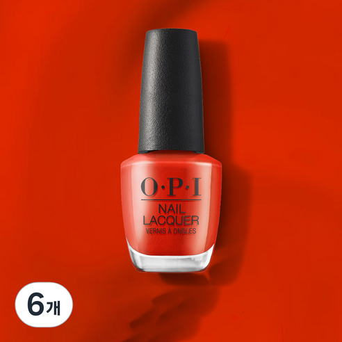 오피아이 네일락커 매니큐어, S025 You''ve Been RED, 6개, 15ml