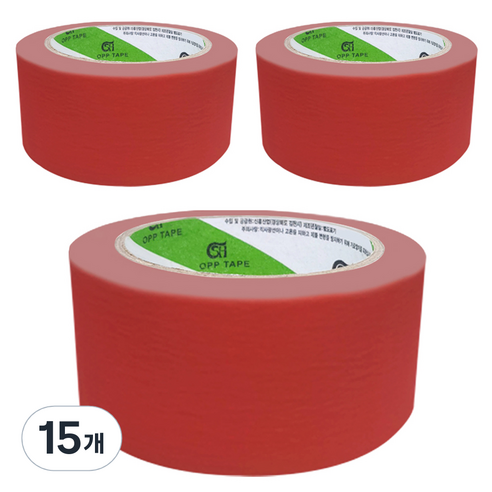 신흥테이프 마스킹테이프 빨강 48mm x 40m, 15개