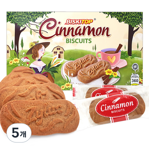뉴트리365 비스키탑 시나몬 비스킷, 360g, 5개