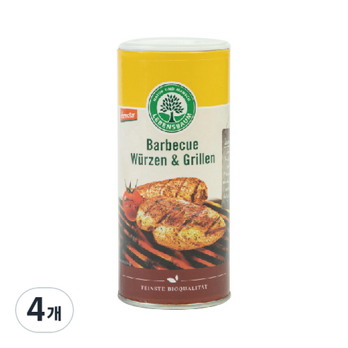레벤스바움 유기농 바비큐 시즈닝 앤 그릴링, 125g, 4개