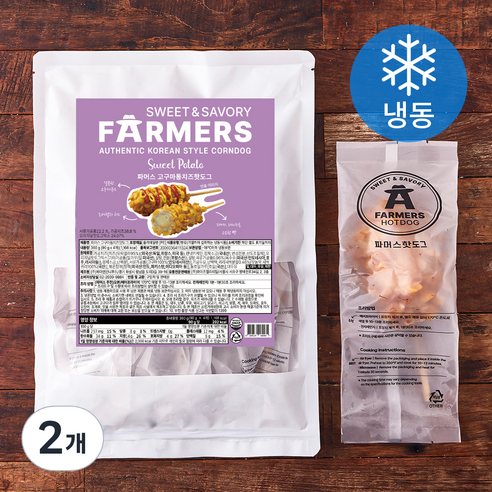 파머스 고구마 통치즈 핫도그 (냉동), 90g, 4개입, 2개