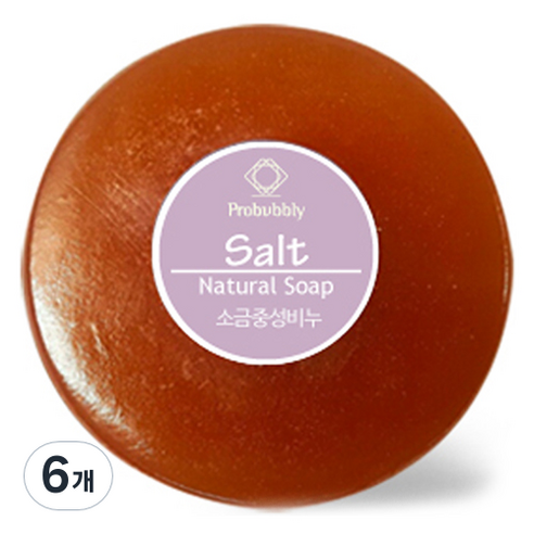 프로버블리 소금 중성비누, 110g, 6개
