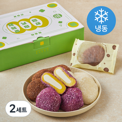 명담 찹쌀떡 3종 40g x 9개입 세트 (냉동), 2세트