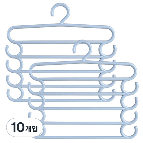 마켓감성 다기능 바지걸이, 블루, 10개