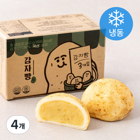 감자빵 3개입 (냉동), 360g, 4개