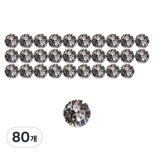 스와로브스키 쉬머 평큐빅 네일스톤 파츠 PP31, 1088 크리스탈 V컷, 80개