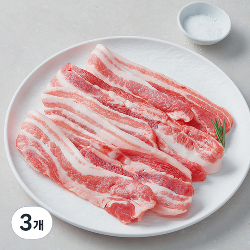 농협 포크빌 한돈 삼겹살 구이용, 1kg, 3개