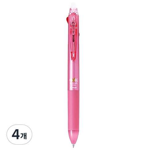 파이롯트 프릭션 2색 2C 볼펜 0.38mm, 소프트핑크, 4개