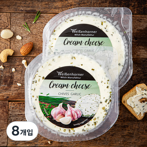제르미 차이브 갈릭 크림치즈, 125g, 1개입, 8개