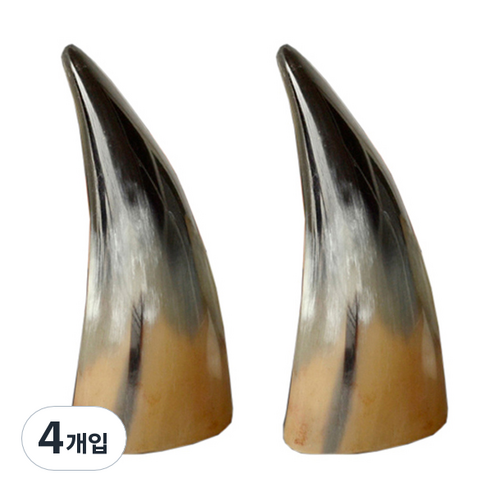 헬스플러스 천연 물소뿔 오리지널 괄사 BJ-433B, 4개입, 혼합 색상