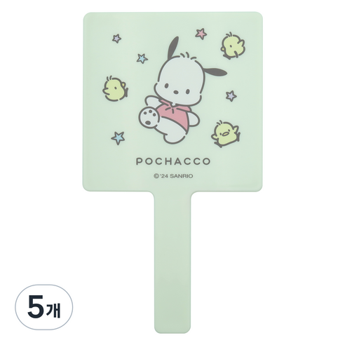 뷰티홈 산리오캐릭터즈 사각손거울 대, 포차코, 5개