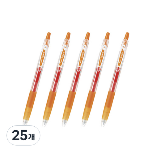 파이롯트 쥬스 젤잉크펜 0.38mm, 오렌지, 25개