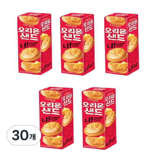 오리온 나 샌드과자, 58g, 30개