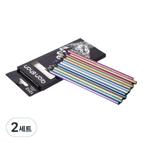 코히모 펄 반짝이 메탈릭 하이라이트 색연필 세트 4W070, 2세트, 12색