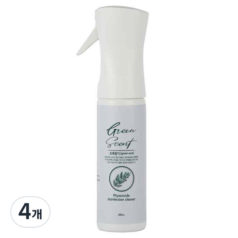 초록향기 피톤치드 살균소독수 스프레이, 300ml, 4개