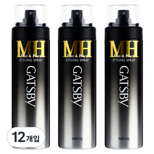 갸스비 스타일링 헤어스프레이 매트&하드, 200ml, 12개