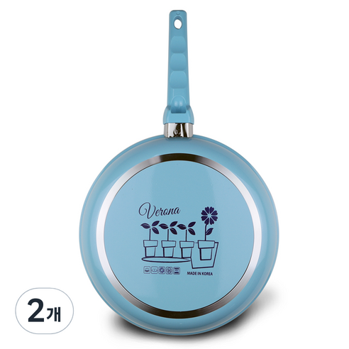 베로나 항균 궁중팬 스카이블루, 28cm, 2개입