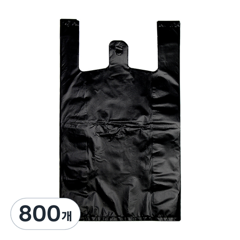 [국내생산] 담다 손잡이 비닐봉투 검정, 4L, 800개