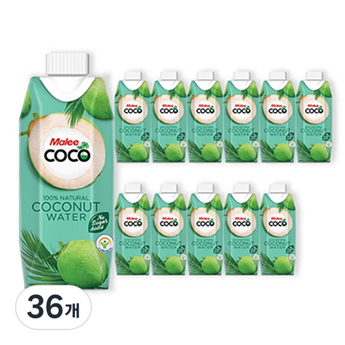 말리 코코넛워터, 330ml, 36개