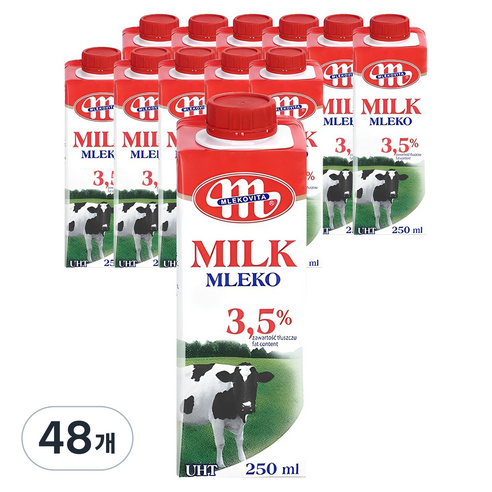 믈레코비타 3.5% 멸균우유, 250ml, 48개