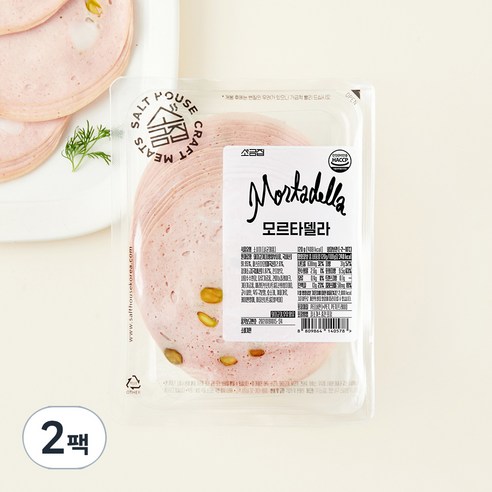 소금집 모르타델라 소시지, 120g, 2팩