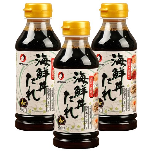 오타후쿠 카이센동용 타레 해산물 돈부리 덮밥 소스, 300ml, 3개