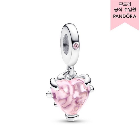 판도라 여성용 핑크 패밀리 트리 & 하트 댕글 참 792654C01 + 쇼핑백