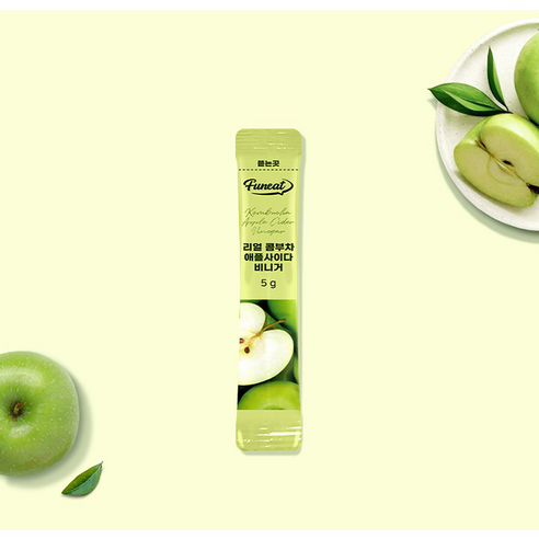 상큼한 활력, 퍼니트 콤부차 애플사이다비니거로 건강하게!