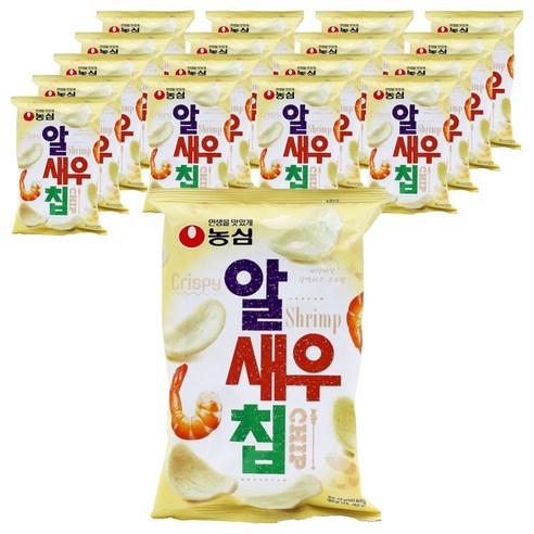 농심 알 새 우칩, 68g, 18개