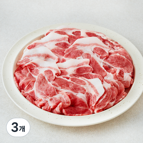 곰곰 무항생제 얇은 목심 구이용 (냉장), 3개, 500g