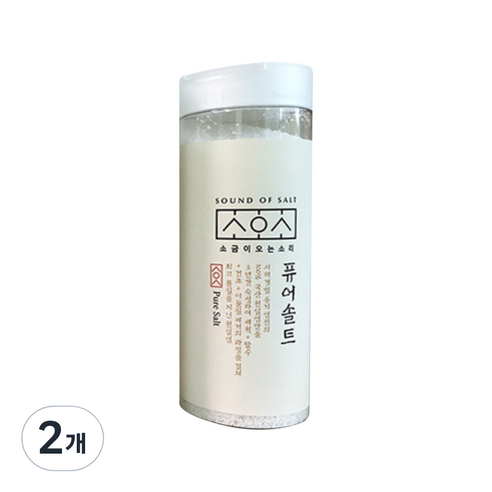 소금이오는소리 3년묵은 씻어나온 천일염, 200g, 2개