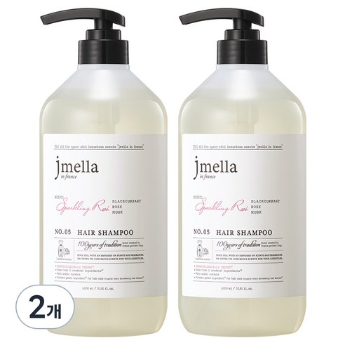 제이멜라 인 프랑스 스파클링 로제 헤어 샴푸 플로럴향, 4개, 1000ml