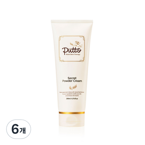 퓨토 시크릿 파우더 크림, 6개, 200ml