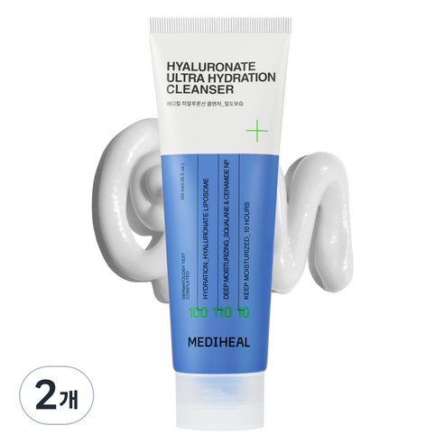 메디힐 히알루론산 밀도보습 클렌징폼, 2개, 120ml