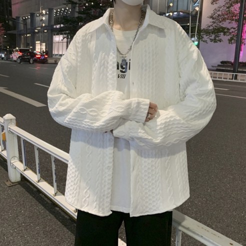 민성컴퍼니 남성용 긴팔 루즈핏 가디건