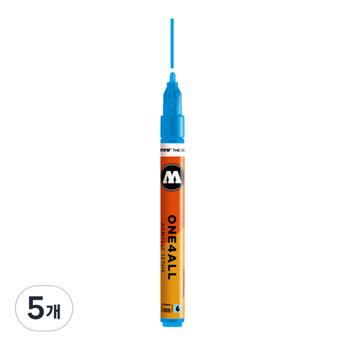 모로토우 원포올 아크릴마카 2mm 127HS 161 shock blue middle, 1색, 5개