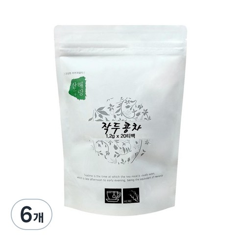 산해랑 볶은 작두콩차 티백, 1.2g, 20개입, 6개