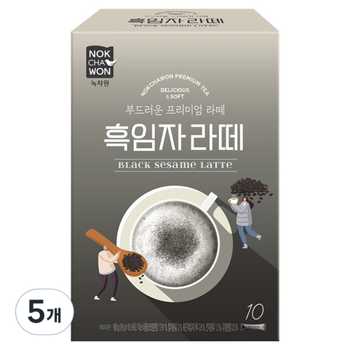 녹차원 흑임자 라떼, 18g, 10개입, 5개