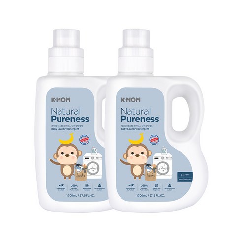 케이맘 유아세탁세제 용기 1700ml, 2개